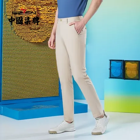 【冰氧吧】柒牌男士休闲裤2022夏季新款中青年百搭修身直筒男裤子商品大图
