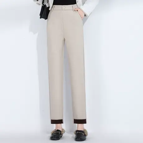 通勤小直筒裤女秋冬2023新款高腰韩版职业烟管裤显瘦休闲西装裤子图片