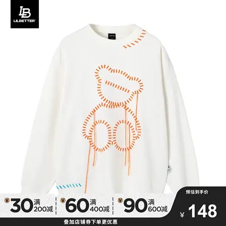 Lilbetter卫衣男款美式潮牌套头衫内搭无帽衣服设计感秋冬上衣lb商品大图