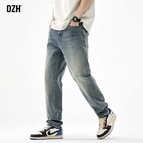 男士小脚牛仔裤男春秋潮牌痞帅2024新款直筒裤子男款潮流大码男裤商品大图