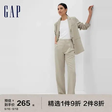 Gap女装秋季新款天丝商务通勤西装外套556152轻薄休闲运动夹克图片