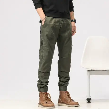 男裤夏季薄款工装裤子男款工装长裤多口袋百搭夏季男裤潮流休闲裤商品大图