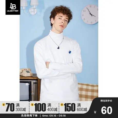 Lilbetter长袖T恤男高领ins潮流上衣新款百搭衣服复古痞帅男装LB商品大图