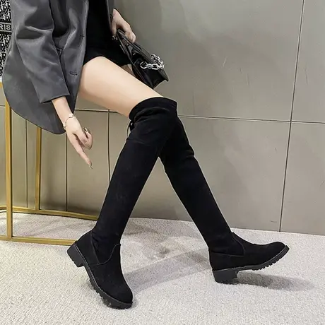 过膝长靴女鞋2023秋季新款骑士靴瘦瘦高筒秋冬爆款马丁靴子长筒靴商品大图