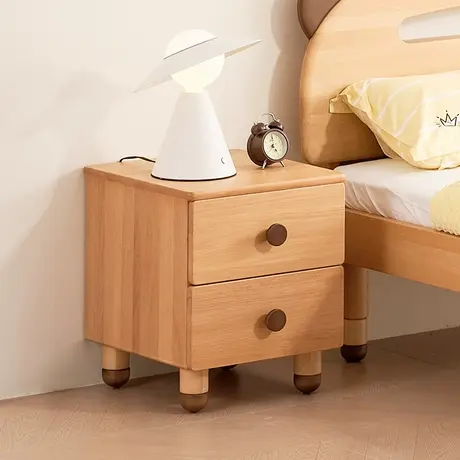 【直播间专属】顾家家居全实木床头柜现代简约床边柜子卧室储物柜商品大图