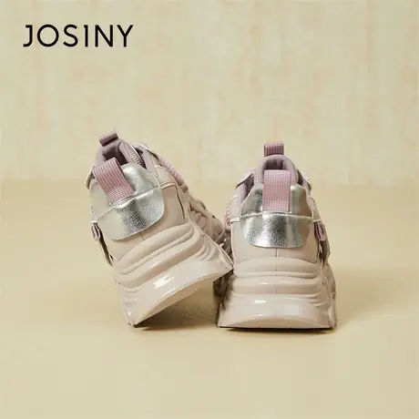 Josiny/卓诗尼老爹鞋女2024新款春季增高软底舒适通勤学生登山鞋商品大图