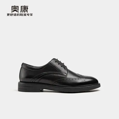 奥康 男鞋2025秋季布洛克皮鞋系带皮鞋商务正装英伦低帮德比鞋商品大图