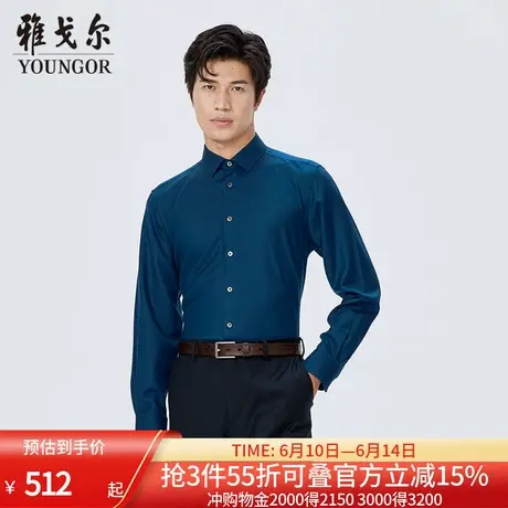 【商场同款】雅戈尔男士长袖衬衫新款官方商务休闲上班穿衬衫男商品大图