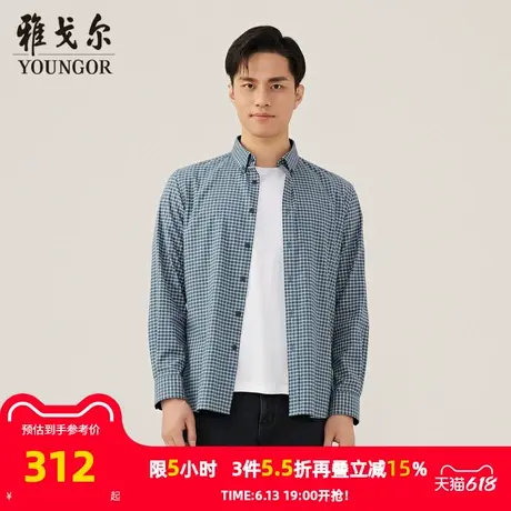 【商场同款】雅戈尔男士长袖衬衫春季新款官方商务休闲长袖衬衫男商品大图