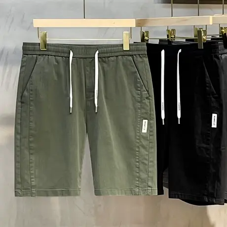 多彩夏季新款男士短裤薄款宽松直筒休闲中裤韩版潮流百搭五分裤子图片