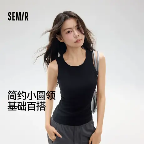 森马女士背心无痕美背外穿内搭夏季薄款舒适透气窄肩圆领女生打底商品大图