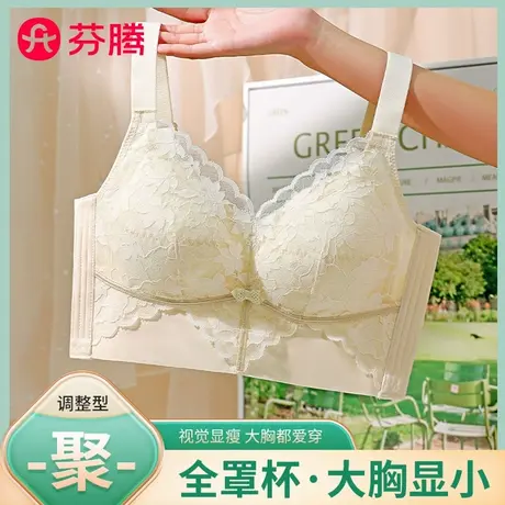 芬腾女士调整型内衣大胸显小超薄款无钢圈防下垂收副乳文胸胸罩商品大图