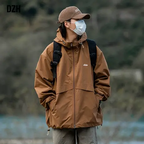 男士秋季冲锋衣外套男美式机能工装夹克男款2023年新款高级感衣服商品大图