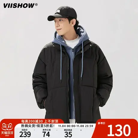 VIISHOW假两件棉服男秋冬季加厚保暖棉衣袄子面包服新款潮牌外套商品大图
