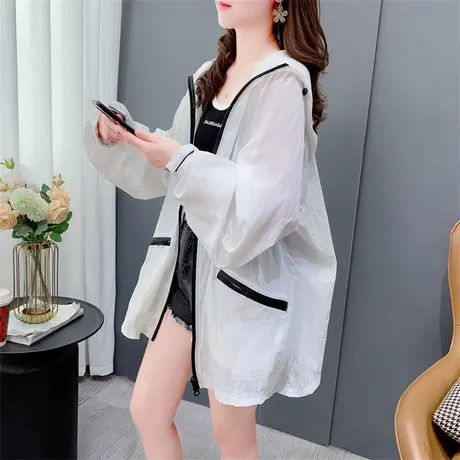 宽松休闲防晒服外套女2023年新款夏季网红百搭洋气设计感薄款上衣商品大图