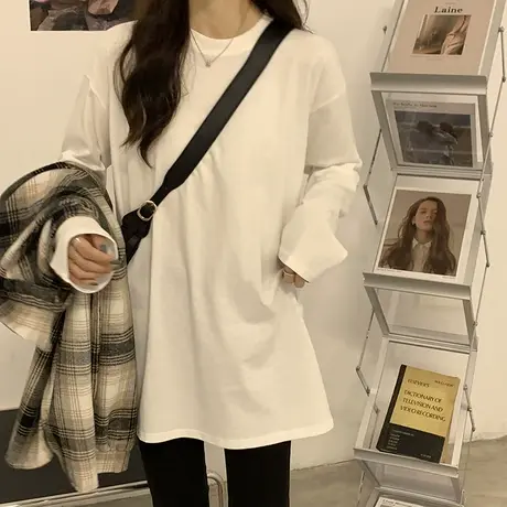 春秋冬新款内搭打底衫2024女装外穿秋衣加绒叠穿卫衣上衣长袖t恤图片