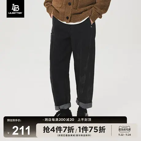 Lilbetter牛仔裤男士2024春秋季新款潮流男装百搭长裤廓形裤子LB商品大图