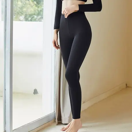薄款打底睡裤女士长裤莫代尔秋裤贴身紧身家居裤睡裤大码保暖线裤商品大图