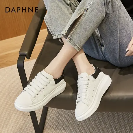 达芙妮白色板鞋早春薄款小白鞋2021年新款夏季女鞋爆款运动休闲鞋图片