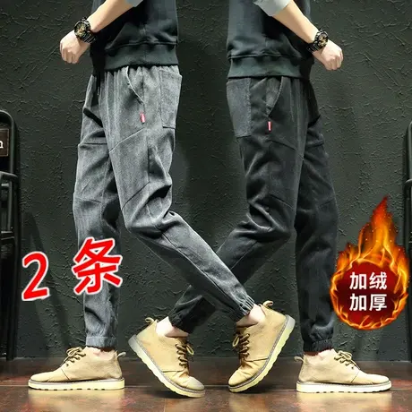 春秋装灯芯绒男裤冬天男士秋季冬裤子秋冬款冬装冬季条绒休闲长裤商品大图