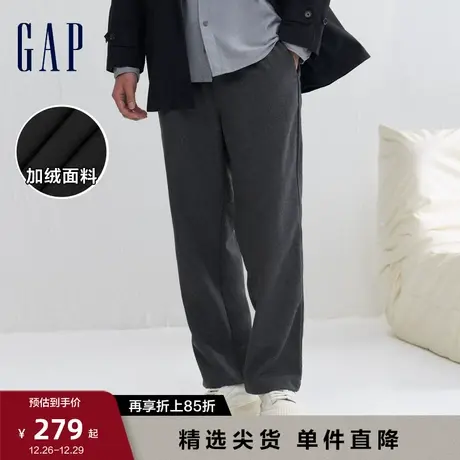 Gap男装春秋宽松廓形百搭时尚休闲裤高级美式简约挺括长裤836425图片