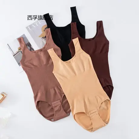 美体塑身衣收腹女产后束腹提臂收腰塑腹托胸连体束身衣三角裤商品大图