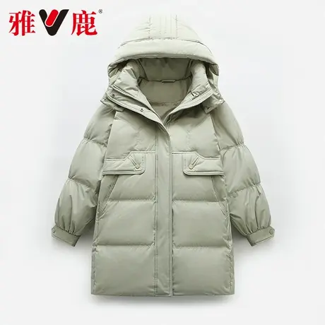 yaloo/雅鹿2024年秋冬季加厚款羽绒服女白鸭绒连帽秋冬保暖外套商品大图