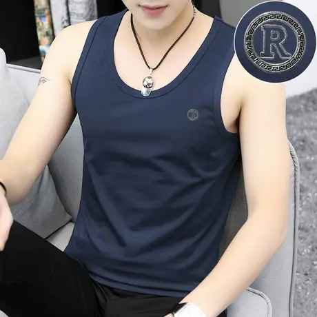 莫代尔背心男夏季潮流篮球健身跨栏运动坎肩冰丝速干无袖t恤吊带商品大图