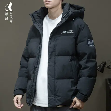希越冬季2023新款潮牌男生90鸭绒羽绒服男士大码轻薄男款冬装外套商品大图