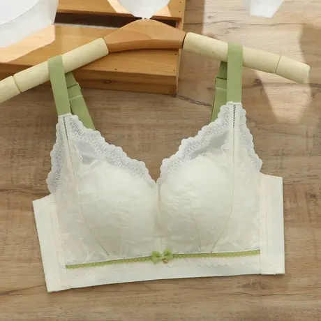 小胸平胸专用文胸加厚显大不空杯蕾丝胸罩2023新款乳胶内衣女聚拢图片