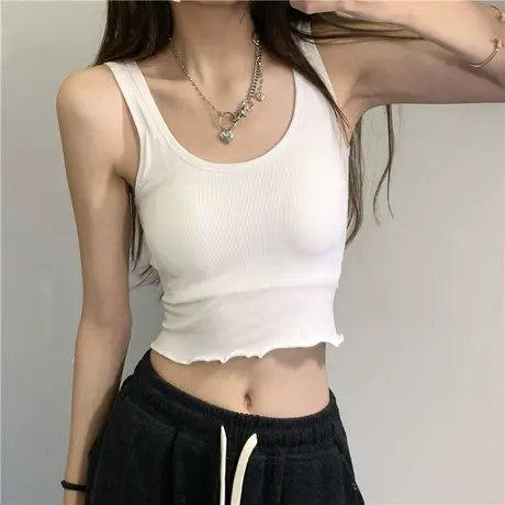 白色小吊带背心女2023春季新款韩版百搭修身性感内搭打底无袖上衣图片