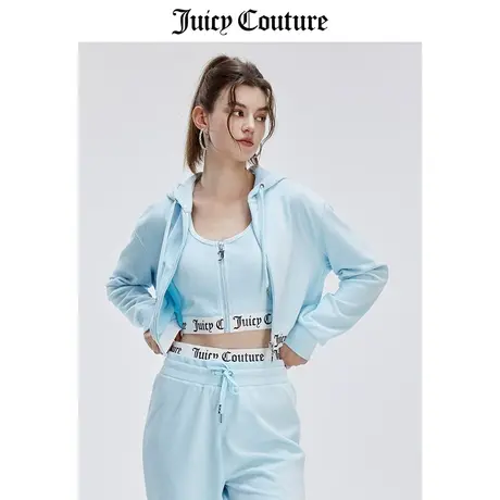 Juicy Couture橘滋春夏新款外套运动天鹅绒丝绒上衣女图片