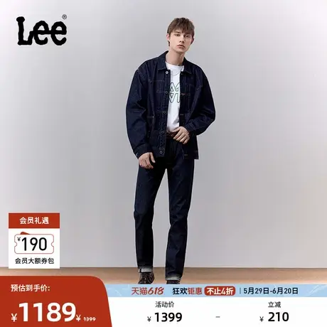 Lee商场同款春夏705标准中腰锥形经典五袋款清水洗男牛仔裤休闲潮图片