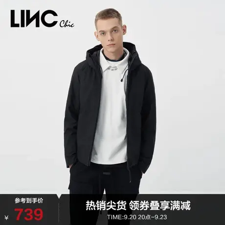 LINCCHIC金羽杰羽绒服男机能感连帽轻暖短款男士羽绒服N22801103商品大图