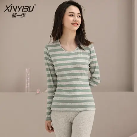 新一步保暖内衣女士套装打底修身棉毛衫女纯棉秋衣秋裤秋冬季防寒商品大图