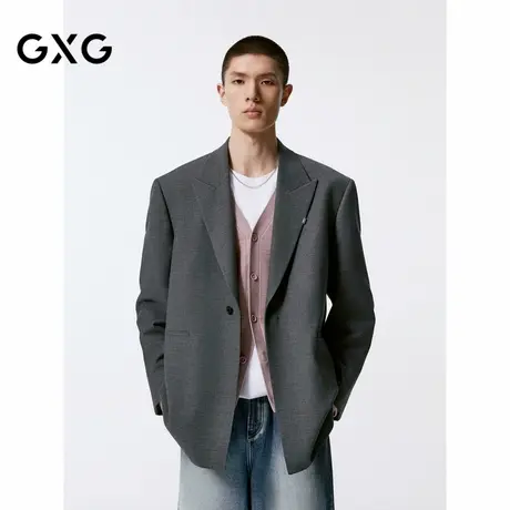【X】GXG男装简约基础商务西装男士正装24年秋G24X013001商品大图