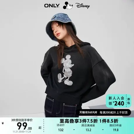 ONLY奥莱迪士尼DISNEY米奇联名时尚潮流亮钻连帽卫衣女商品大图