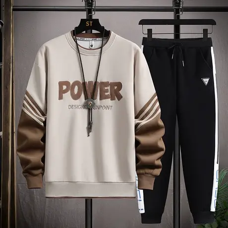 13初高中学生长袖t恤男孩12岁15大童帅气秋冬装14青少年卫衣套装商品大图