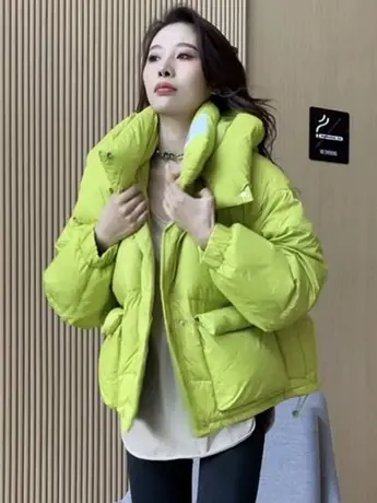 网红爆款羽绒棉服女冬季小个子短款时尚洋气加厚欧货面包服外套潮图片