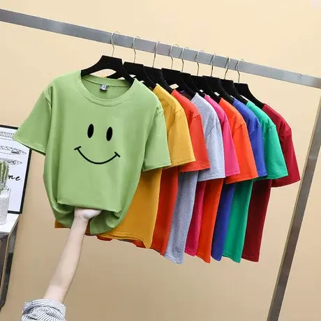 2024韩国ins原宿风2F字母宽松BF短袖T恤百搭学生半袖超火上衣女夏商品大图