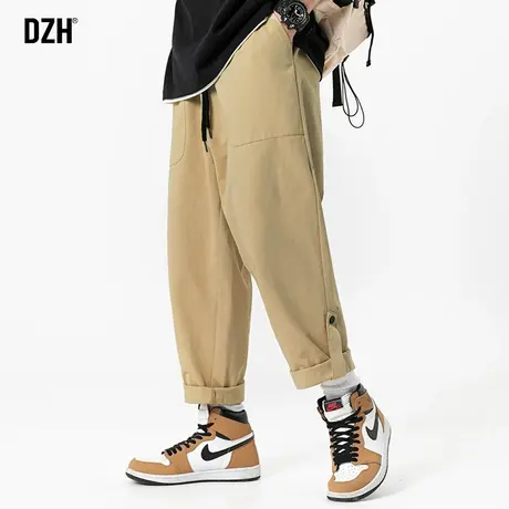 男士春季卡其色休闲裤男宽松直筒高街裤子男款纯棉工装裤2025新款商品大图