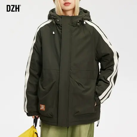 男士美式工装棉服男冬季加厚保暖棉衣军绿色外套冬装2024新款棉袄商品大图