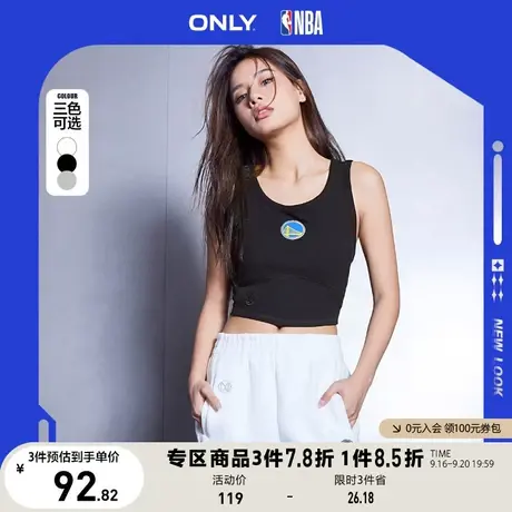 ONLY奥莱夏季新款NBA联名款休闲短款圆领印花背心T恤女商品大图