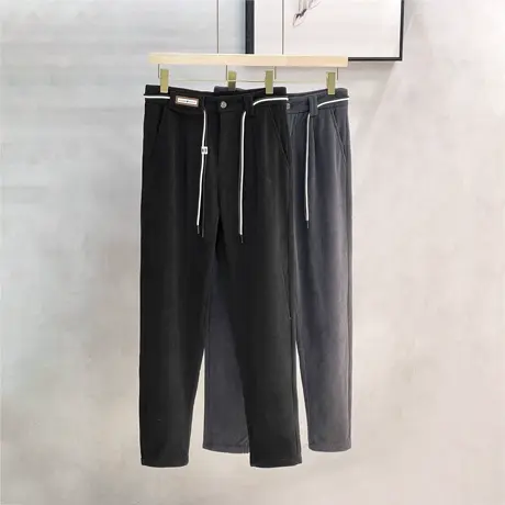 男士冬装加绒加厚大码裤子男款宽松新款运动裤男休闲裤长裤秋冬款商品大图