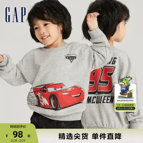 【迪士尼联名】Gap男幼童春秋舒适透气卫衣儿童装长袖上衣773894商品大图