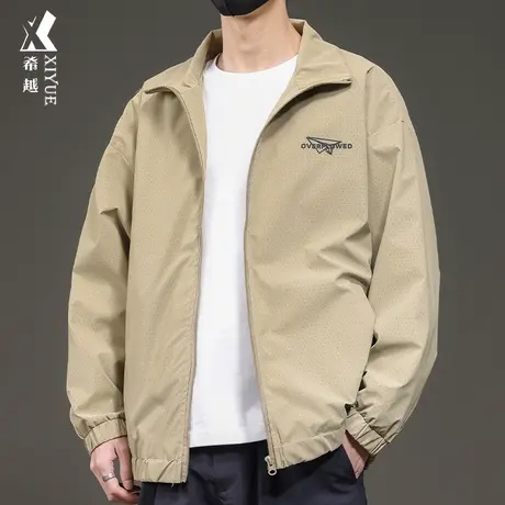 希越户外山系风衣夹克男款上衣2024春夏新款宽松大码男士潮牌外套图片