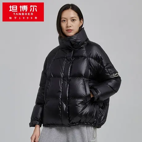 【官方捡漏】坦博尔泡芙羽绒服女时尚洋气短款立领秋冬外套商品大图