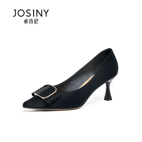 卓诗尼2024春季新款法式高跟鞋优雅时尚宴会尖头细跟气质女士单鞋图片