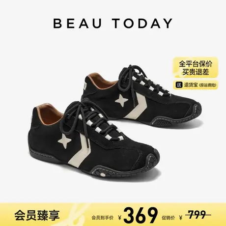【清仓款】BeauToday复古德训鞋女新款夏季阿甘鞋女平底休闲鞋女图片