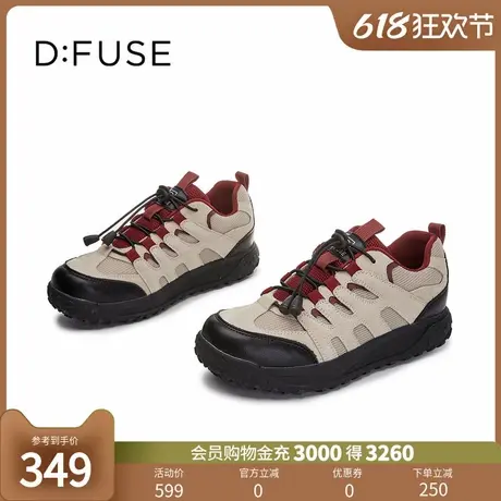 D：Fuse/迪芙斯登山鞋女2024年秋款跑步运动厚底休闲网面德训鞋商品大图